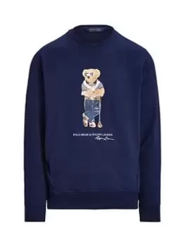 Polo Ralph Lauren Golf Ralph Lauren Golf Bear-long Sleeve Sweatshirt, Navy Size M Men