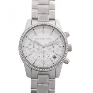 Ritz Chronograph White Dial Ladies Watch