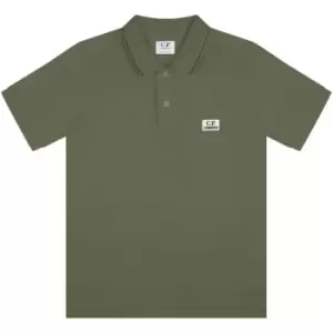 CP COMPANY Boys Logo Polo Shirt - Green