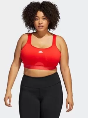 adidas Tlrd Move Training High-support Bra (plus Size), Red, Size 1X, Women