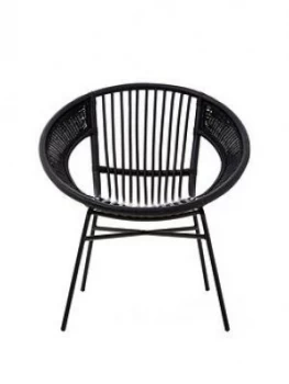 Premier Housewares Lagom Black Rattan Chair