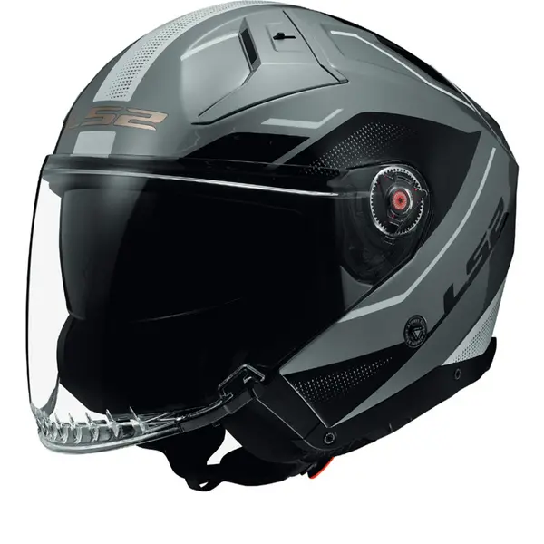 LS2 OF603 Infinity II Veyron Glossy Grey White 06 Jet Helmet Size 2XL