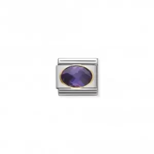 Nomination Composable Classic Faceted Zirconia Gold Purple Link 030601/001