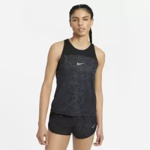 Nike Miler Run Division Womens Printed Running Tank - Black