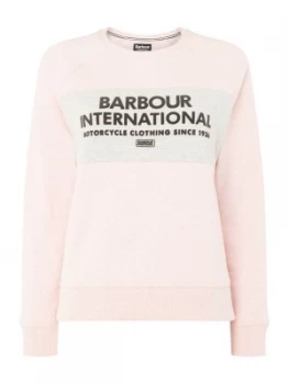 Barbour Triple Sweatshirt With Felt Print Pink