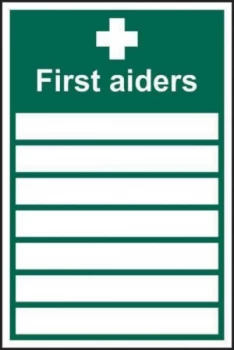 First Aiders__ Sign, Rigid 1mm PVC Board