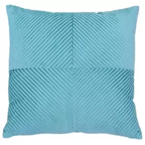 Infinity Diamond Ribbed Cushion Blue / 45 x 45cm / Polyester Filled