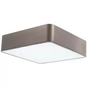 Merano - Indianapolis 46cm Flush Ceiling Light Metal, Bronze Outside Matt White Inside LED E27