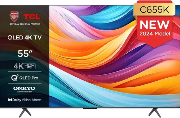 TCL 55" 55C655K Smart 4K Ultra HD QLED TV