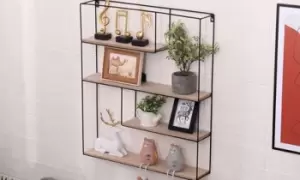 Floating Wall-Mounted Shelf: Two-Tier Shelf