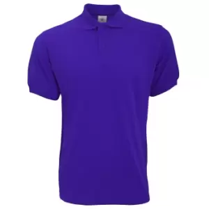 B&C Safran Mens Polo Shirt / Mens Short Sleeve Polo Shirts (XL) (Purple)