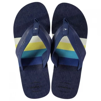 ONeill Imprint Pattern Flip Flops Mens - Blue AOP/Red