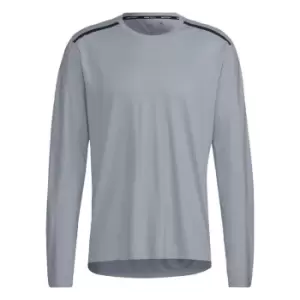 adidas Workout PU-Coated Long-Sleeve Top Mens - Grey