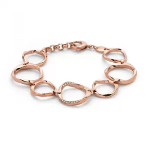 Ladies Fossil Rose Gold Plated Bracelet