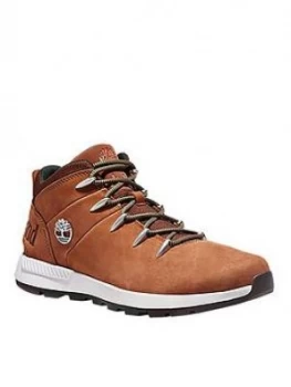 Timberland Sprint Trekker Mid Leather Boots - Rust, Rust, Size 7, Men