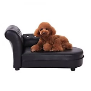 PawHut Pet Sofa Black 450 mm x 825mm x 415 mm