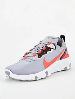 Nike Renew Element 55 Junior Trainers - Grey/Red, Size 4