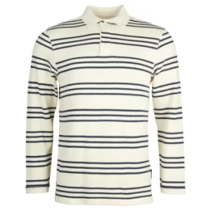 Barbour Mens Rake Striped Overlayer Ecru Medium