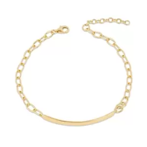 JG Signature Gold Plated ID Bar Chain Bracelet