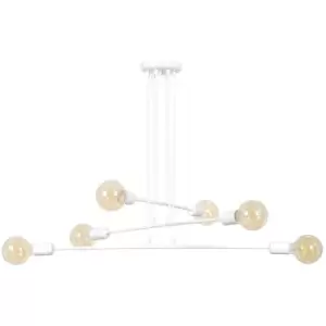 Emibig Multipo White Multi Arm Pendant Ceiling Light 6x E27