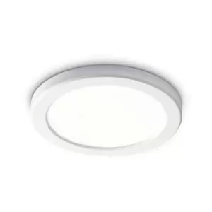 Ideal Lux aura Round LED Recessed Downlight White, 4000K, Non-Dim