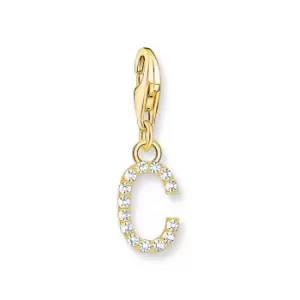 THOMAS SABO Gold Plated Zirconia Letter C Charm