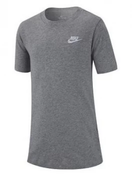 Boys, Nike Sportswear Kids Futura T-Shirt - Dark Grey/White, Dark Grey/White, Size S, 8-10 Years