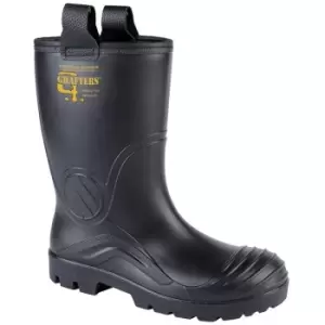 Grafters Mens PVC Waterproof Industrial Safety Rigger Boot (6 UK) (Black) - Black