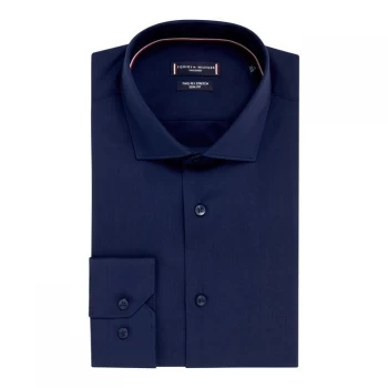 Tommy Hilfiger Slim Fit Stretch Poplin Shirt - Navy 429