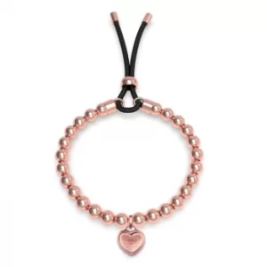 Guess Rose Gold Tone Beaded Heart Bracelet