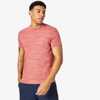 Jack Wills Eco Pelham Space Dye T-Shirt - Washed Red