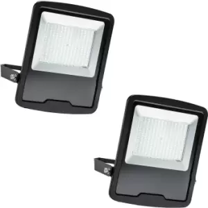 2 PACK Slim Outdoor IP65 Floodlight - 150W Daylight White LED - High Output