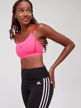 adidas Low Support Tech-Fit Bra - Pink, Size XS, Women