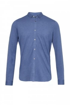 Mens French Connection Jersey Shirt Indigo