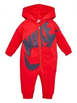 Nike Sportswear Baby Boys All Day Play Full Zip Hooded All In One - Red