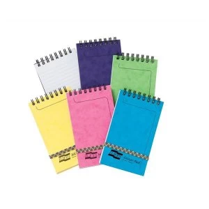 Europa Minor Notepad Wirebound Elasticated Ruled 80gsm 120 Pages 127x76mm Assorted C Ref 3151Z Pack 20