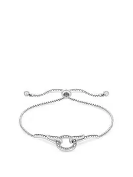 Jon Richard Silver Plated Circle Link Toggle Bracelet