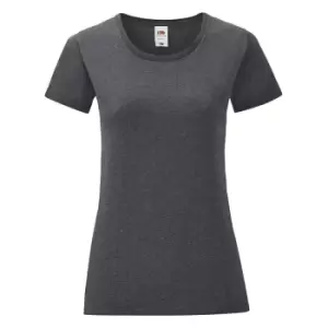 Fruit Of The Loom Womens/Ladies Iconic T-Shirt (XXL) (Dark Heather)