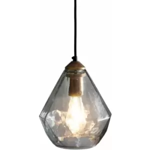 Ceiling Pendant Light Antique Gold Paint & Clear Glass 10W LED E27