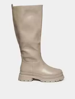 Yours Extra Wide Fit Pull On Calf Boot Pu - Natural