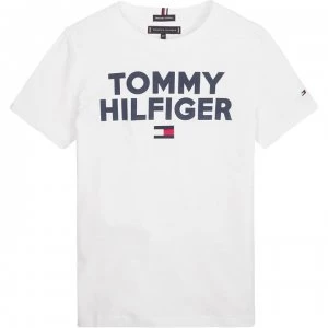 Tommy Hilfiger Junior Boys Corp Logo T Shirt - Bright White