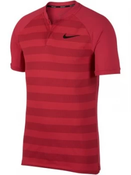 Mens Nike Momentum Stripe Blade Polo Red