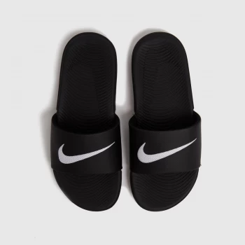 Nike Black & White Kawa SLIDERS Youth