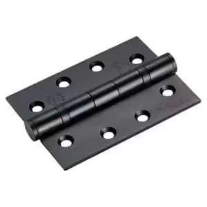 Grade 13 102 x 76 x 3mm Ball Bearing Door Hinge - Matt Black