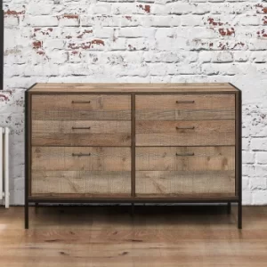 Urban Rustic 6 Drawer Chest Brown