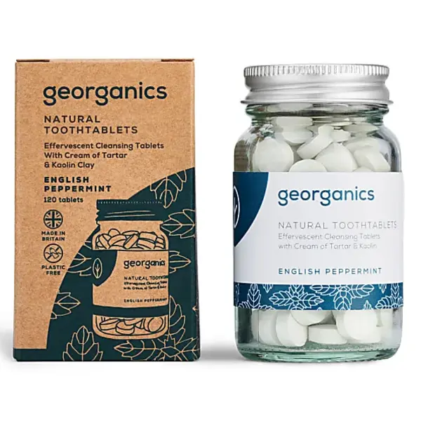 Georganics English Peppermint Toothpaste Tablets 120 PCS