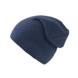 Atlantis Snobby Waffle Knit Beanie (One Size) (Navy)