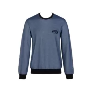 Emporio Armani Terry Crew Sweatshirt - Blue