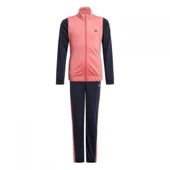 adidas Poly Tracksuit Junior Girls - Pink/Blue