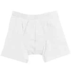 Fruit Of The Loom Mens Classic Boxer Shorts (Pack Of 2) (S) (White)